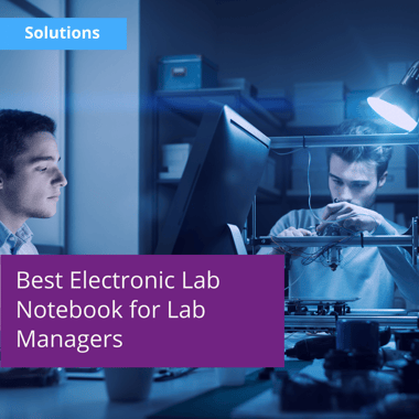 Electronic lab notebook for lab managers