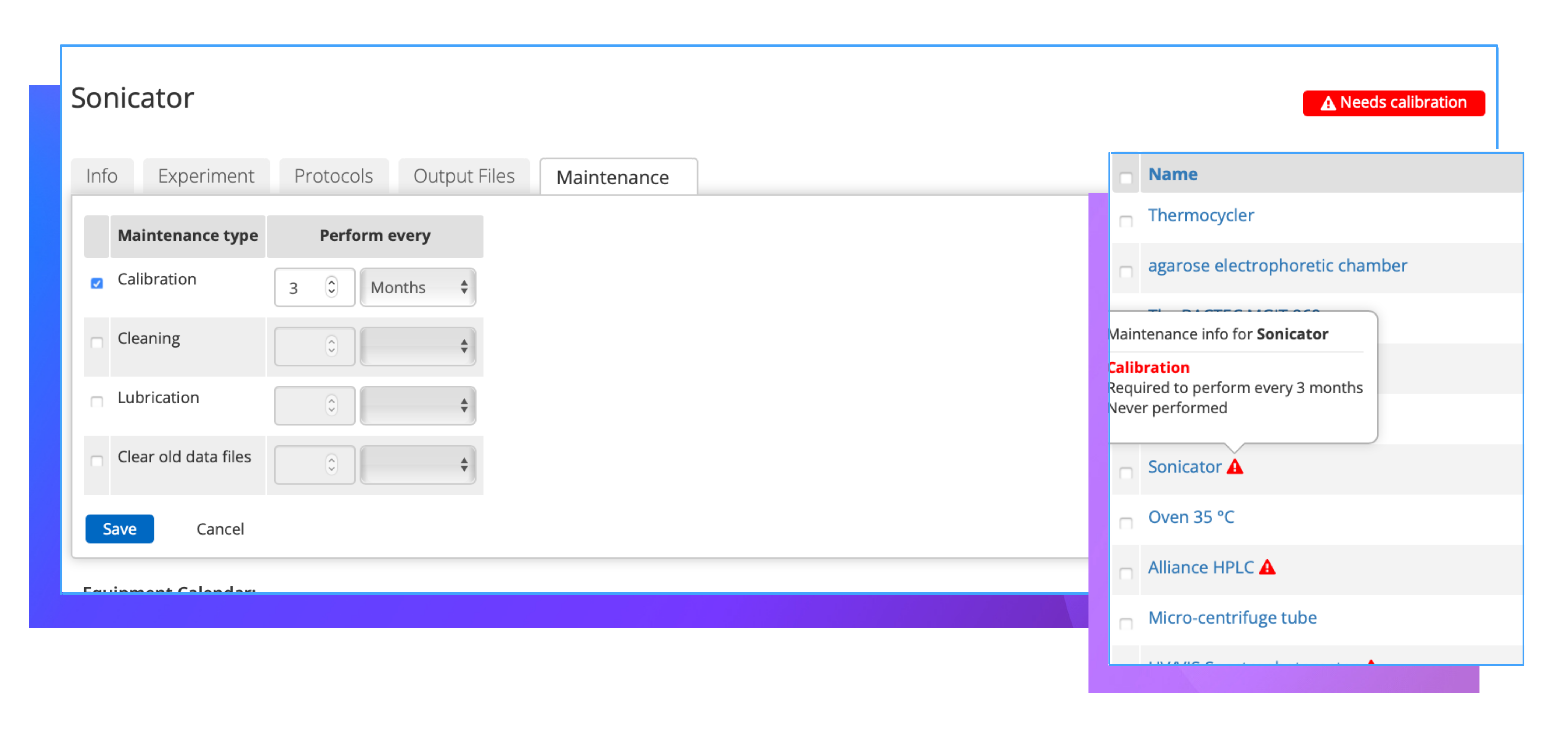 Calibration and Maintenance Calibration and Maintenance