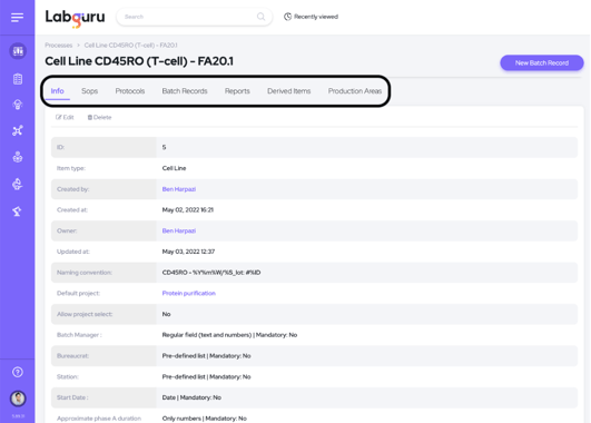 Electronic Batch Record Management | Labguru