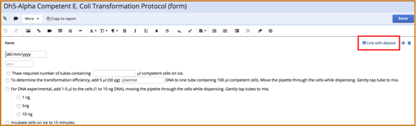 Link Dataset - Labguru ELN