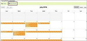 Equipment calendar