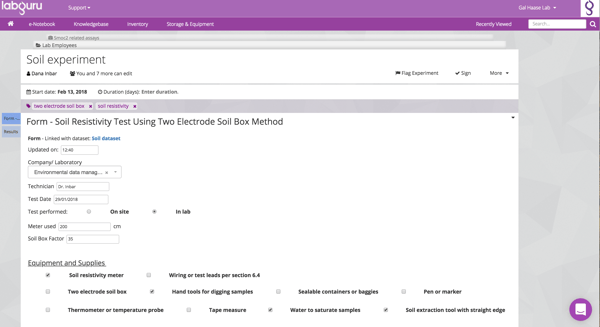 Form Element Feature- Labguru ELN