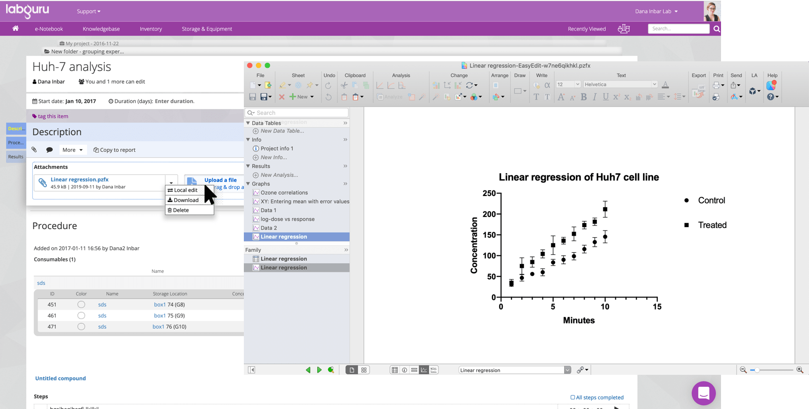 Labguru ELN integration